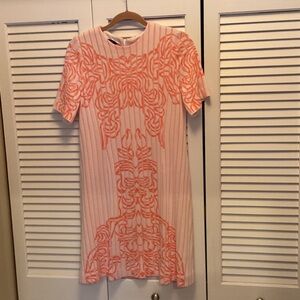 Ming Wang Pink and White Mini Dress